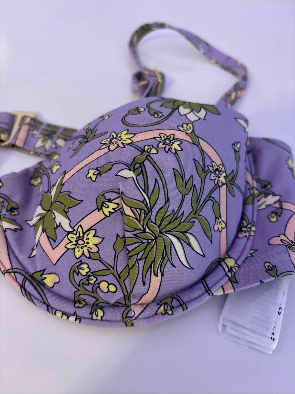 Tory Burch XS Lilac Floral Swim Top